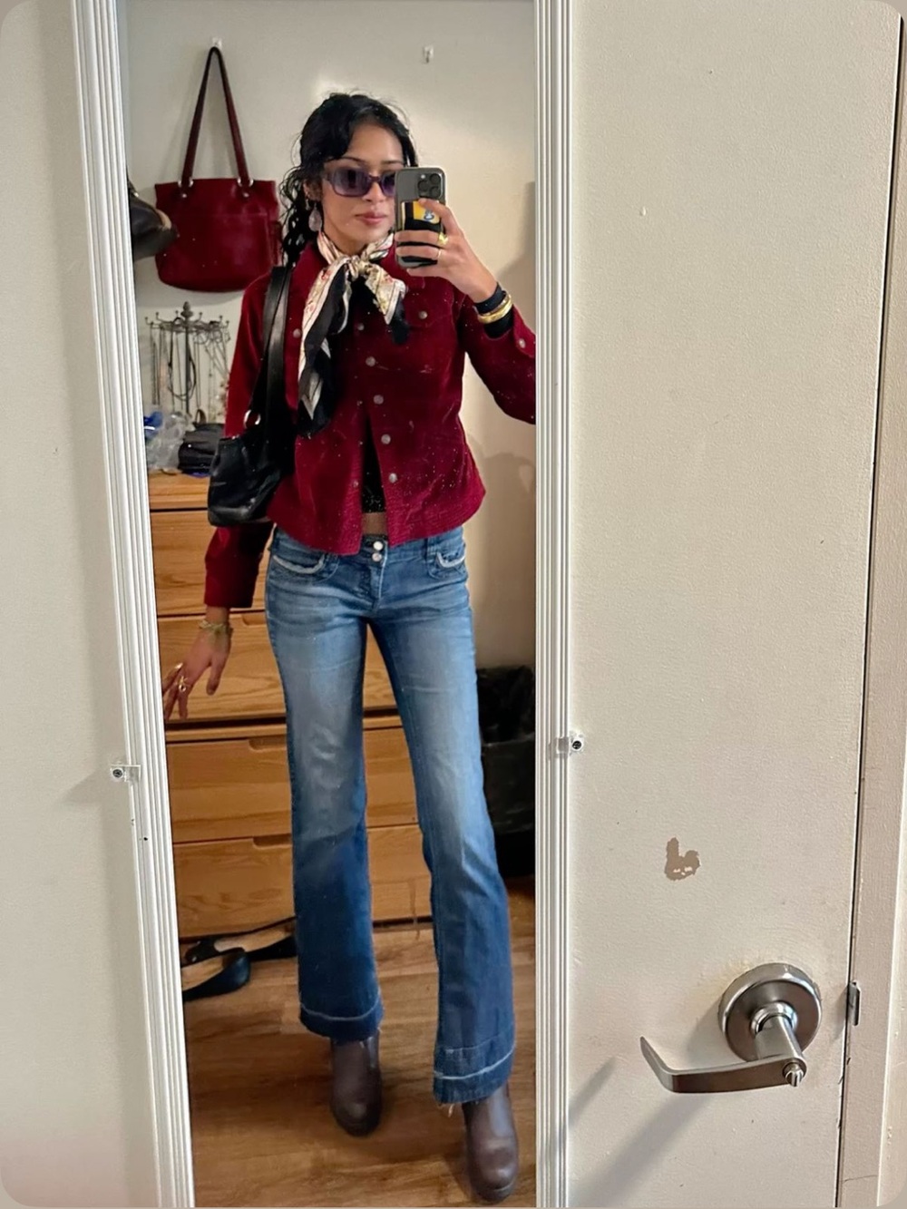 Women's Red Corduroy Blazer